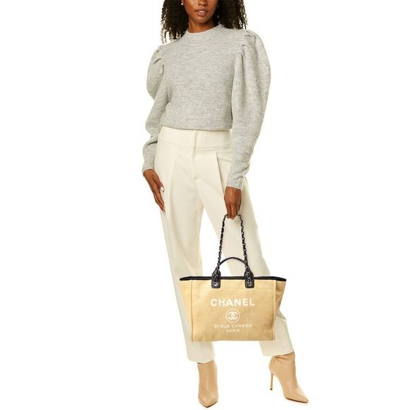 Chanel Beige Canvas Xl Deauville (Authentic Pre-Owned) - Picture 5 of 5